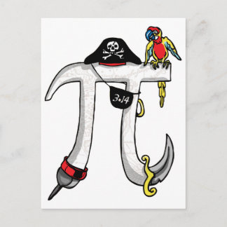 Pirate Pi Day Gear Briefkaart