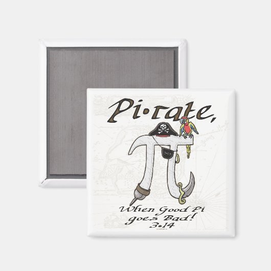Pirate Pi Day Gear Magneet (Voorkant / Achterkant)