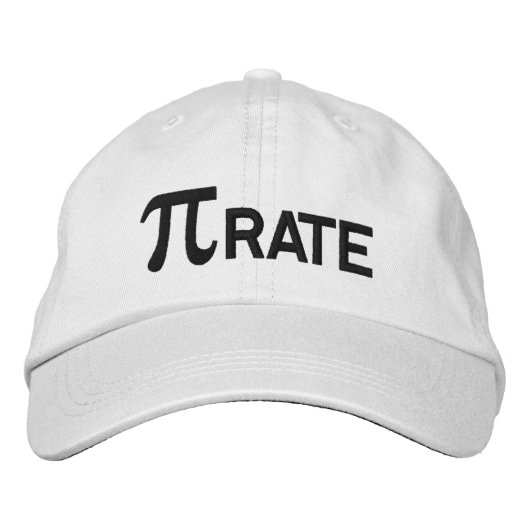 Pirate pi geek humor geborduurde pet (Voorkant)