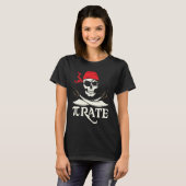 Pirate Pi Mathematical Skull Captain Pi Day T-shirt (Voorkant volledig)