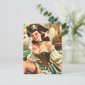  Pirate Pin Up Briefkaart (Staand voorkant)