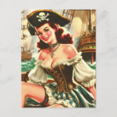  Pirate Pin Up Briefkaart (Voorkant)