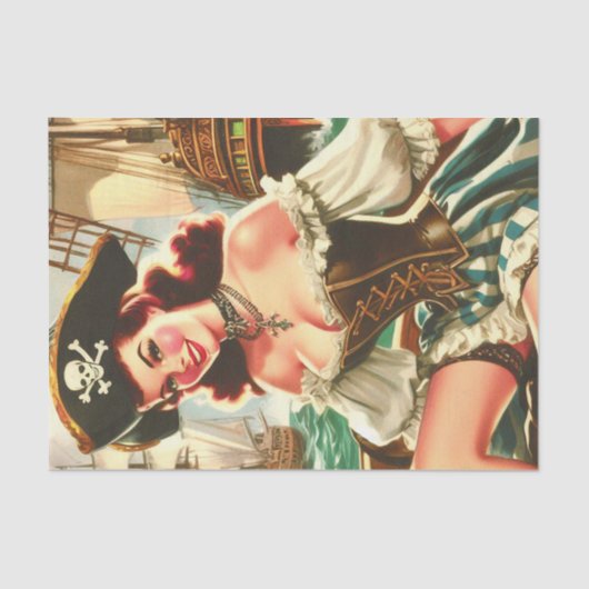  Pirate Pin Up Tissuepapier (Voorkant)