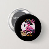 Pirate Pink Flamingo Grappig Halloween Party Kostu Ronde Button 5,7 Cm (Voorkant /achterkant)