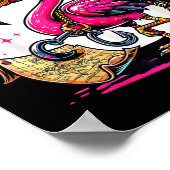 Pirate Pink Flamingo Halloween Party beroemd gemaa Poster (Hoek)