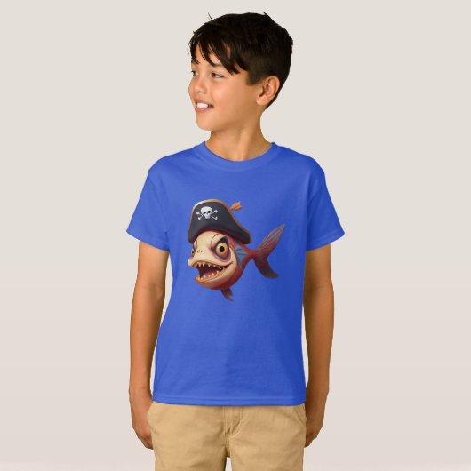 Pirate Piranha T-shirt (Voorkant volledig)