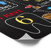 Pirate Pirates Birthday Party-chalkboardjongen Poster (Hoek)