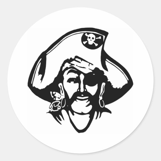 Pirate Pirates Ronde Sticker (Voorkant)