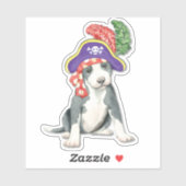 Pirate Pit Bull Vinyl Sticker (Vel)