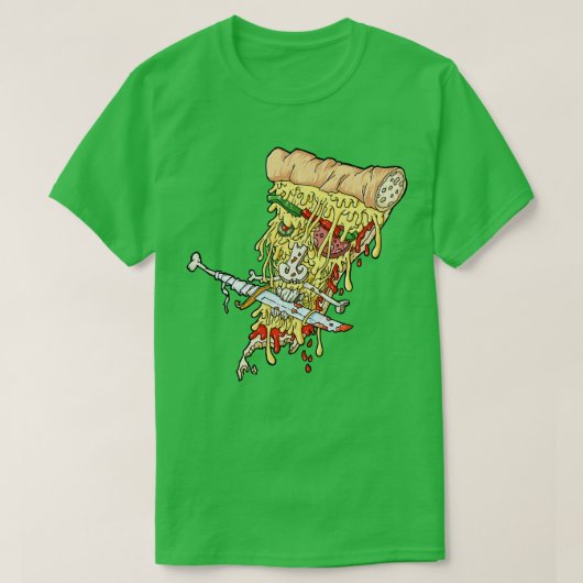 Pirate Pizza Slice Voedselcultuur T-shirt (Design voorkant)