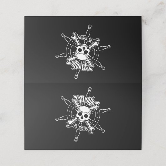 Pirate Plaatskaartje (Buitenkant ongevouwen)