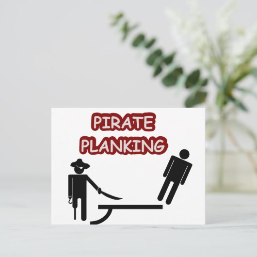 Pirate Planking Briefkaart (Staand voorkant)