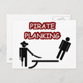 Pirate Planking Briefkaart (Voorkant / Achterkant)