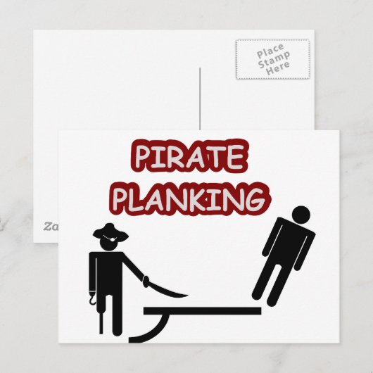 Pirate Planking Briefkaart (Voorkant / Achterkant)