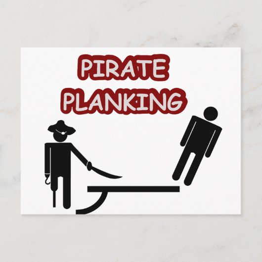 Pirate Planking Briefkaart (Voorkant)