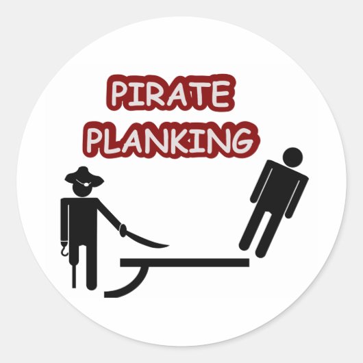 Pirate Planking Ronde Sticker (Voorkant)