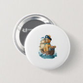 Pirate Poedel � Funny Zee Dog Ronde Button 5,7 Cm (Voorkant /achterkant)