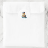 Pirate Poedel � Funny Zee Dog Ronde Sticker (Tas)