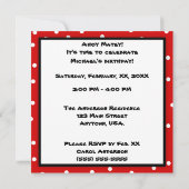 Pirate Polka Dot Birthday Party over kinderschedel Kaart (Achterkant)