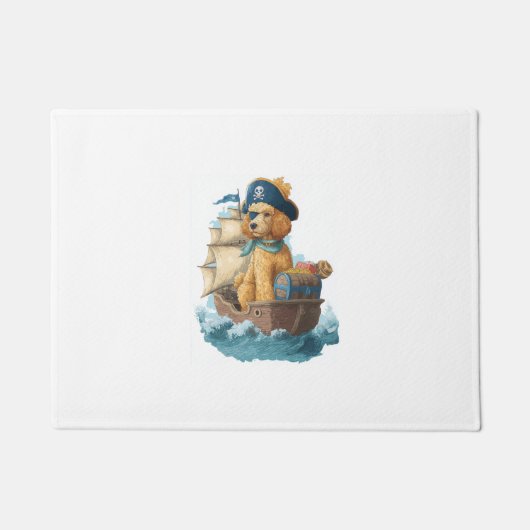 Pirate Poodle � Funny Sea Dog Deurmat (Voorkant)