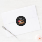 Pirate Poop Funny Halloween Ronde Sticker (Envelop)