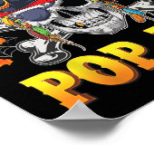 Pirate Pop-pop schedel Crossbones Halloween Kostuu Poster (Hoek)