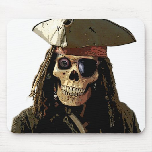 Pirate Posterized skull face Muismat (Voorkant)