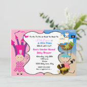 Pirate Princess Baby's Baby shower Uitnodiging (Staand voorkant)