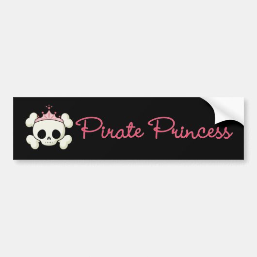 Pirate Princess Bumpersticker (Voorkant)