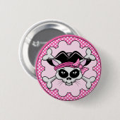Pirate Princess Kat Skull Ronde Button 5,7 Cm (Voorkant /achterkant)