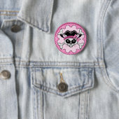 Pirate Princess Kat Skull Ronde Button 5,7 Cm (In situ)