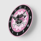 Pirate Princess Kat Skull Ronde Klok (Hoek)