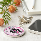 Pirate Princess Kat Skull Sleutelhanger (Zijkant)