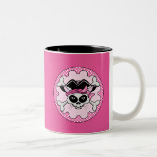 Pirate Princess Kat Skull Tweekleurige Koffiemok