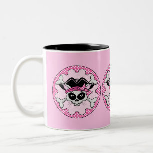 Pirate Princess Kat Skull Tweekleurige Koffiemok