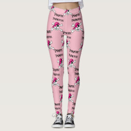 Pirate Princess met roze schedel Leggings