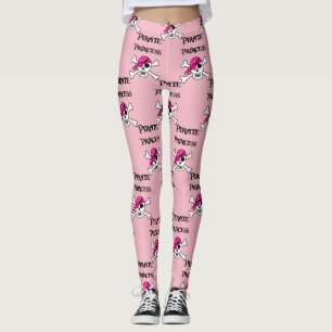 Pirate Princess met roze schedel Leggings