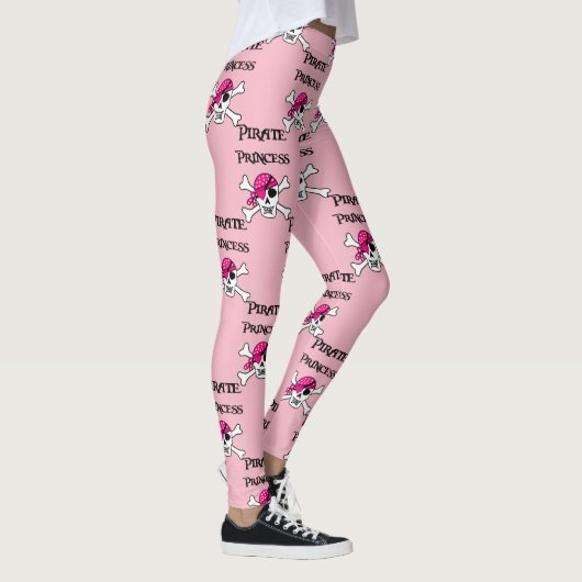 Pirate Princess met roze schedel Leggings (Rechts)