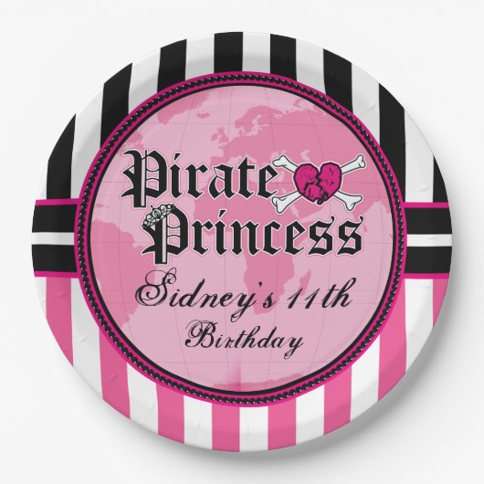 Pirate Princess Party Papieren Bordje (Voorkant)