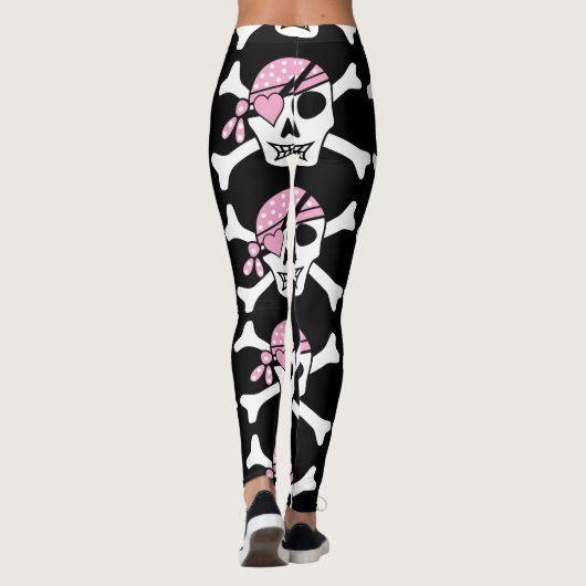 Pirate Princess Pink Skull Leggings (Achterkant)