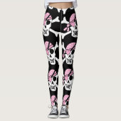 Pirate Princess Pink Skull Leggings (Voorkant)