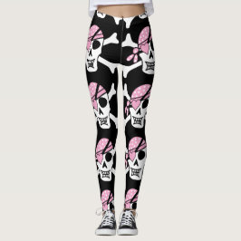 Pirate Princess Pink Skull Leggings