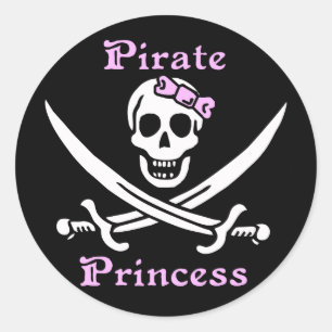 Pirate Princess sticker - vel van 20