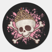 Pirate Princess-tiara Ronde Sticker (Voorkant)