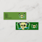 Pirate profiel kaarten mini visitekaartje (Voorkant / Achterkant)