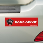 Pirate Pug Bumpersticker (Op auto)