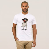 Pirate Pug - Fawn T-shirt (Voorkant volledig)