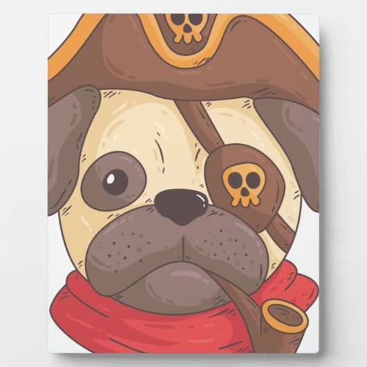 Pirate pug fotoplaat (Voorkant)