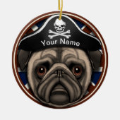 Pirate Pug Keramisch Ornament (Voorkant)
