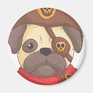 Pirate pug magneet